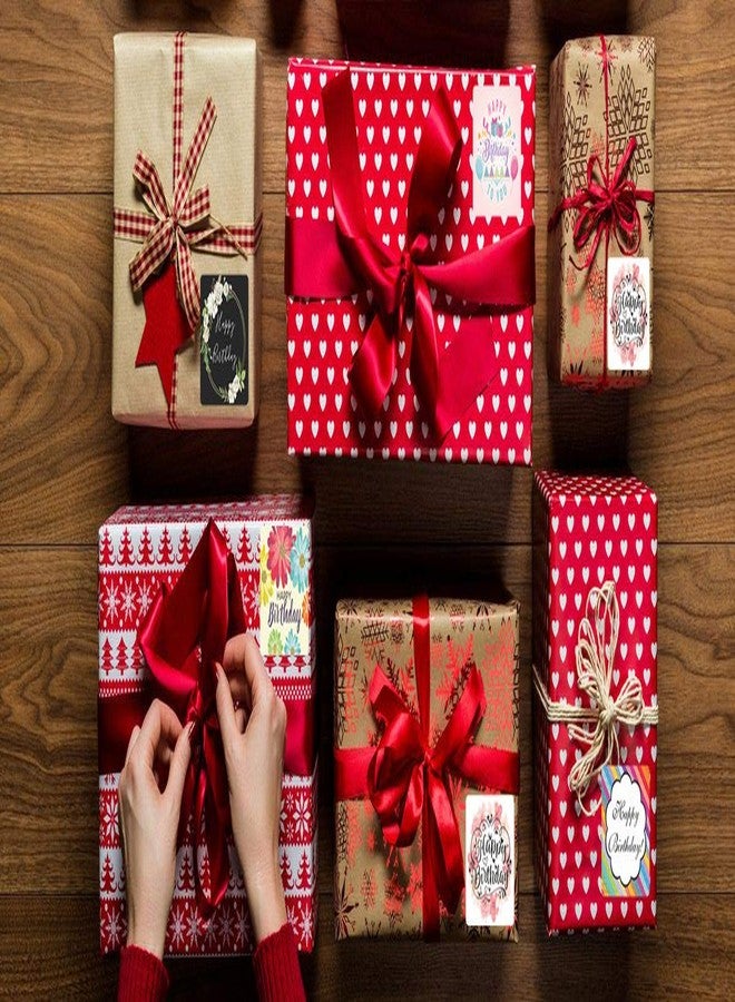 D2C Gift Wrap Sticker | Happy Birthday Stickers in 5 Designs Birthday Party Stickers | Gift Wrapping Supplies (60) - Image 4